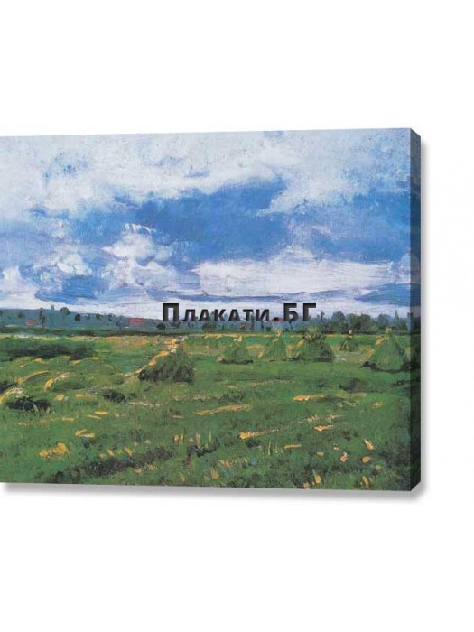 Ван Гог - Житни полета със снопи 1888 (пано от канава)