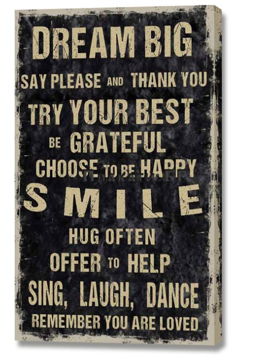 Dream Big - Typography Canvas Print