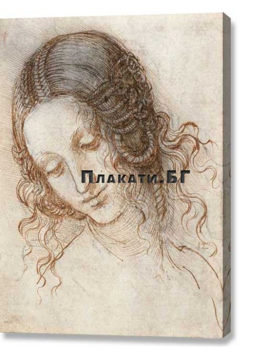 Leonardo Da Vinci - The Head of Leda (study) (canvas print)