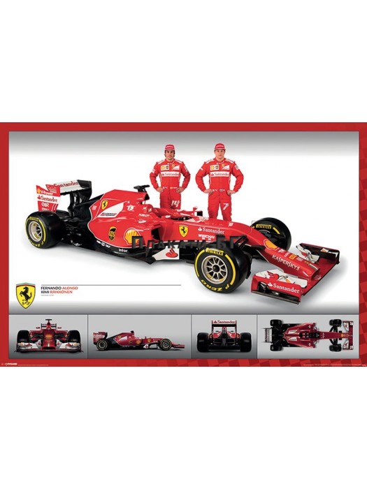 Alonso & Raikkonen - Ferrari F1 poster