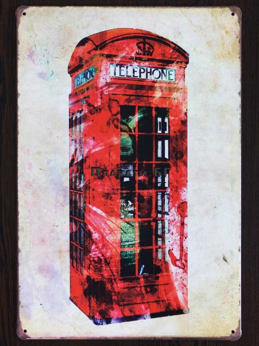 London (Phone Booth) - tin sign 20x30cm