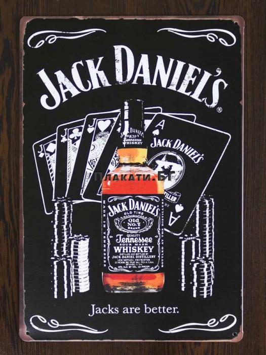 Jack Daniels (Poker) - tin sign