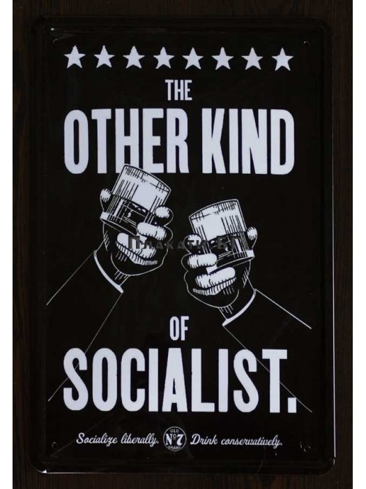 Jack Daniels (Socialist) - tin sign 20x30cm