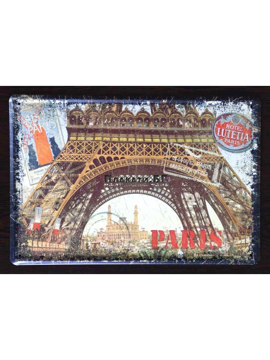 Paris (Eiffel Tower) - tin sign 20x30cm