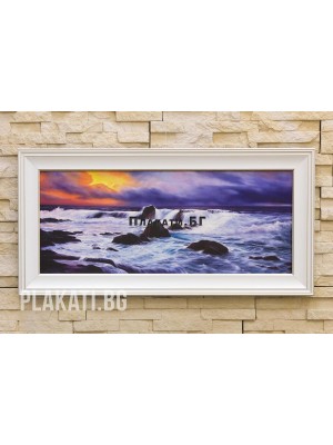 Poptomov - Seascape-6025-001 (canvas print 60x25cm)