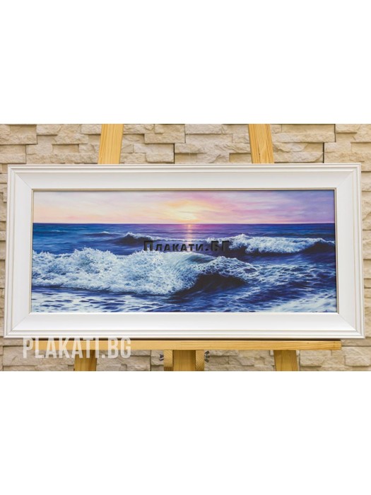 Poptomov - Seascape-6025-007 (canvas print 60x25cm reproduction)