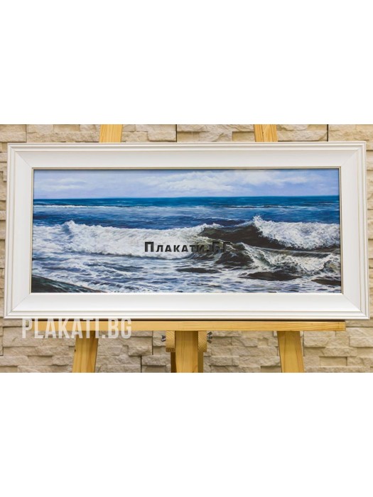 Poptomov - Seascape-6025-010 (canvas print 60x25cm reproduction)
