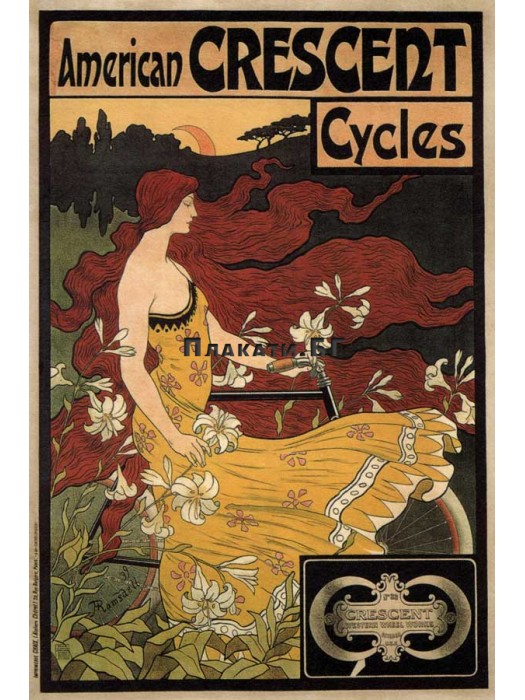 American Crescent Cycles - vintage poster