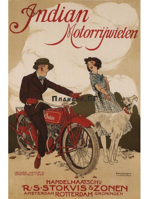 Indian motorrijwielen - vintage poster