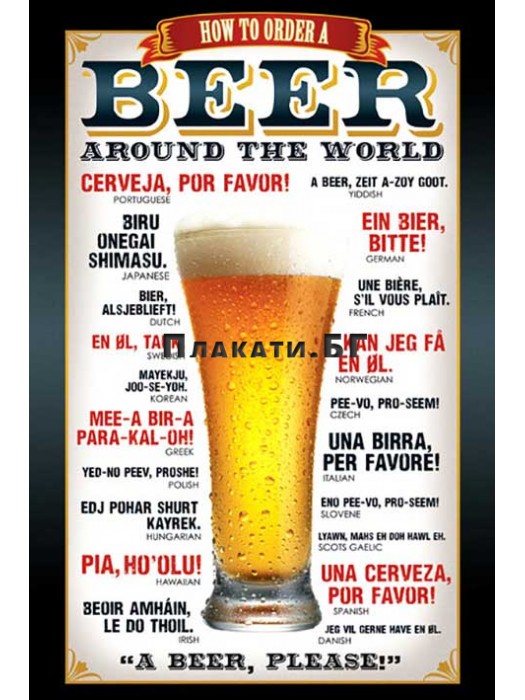Beer - How To Order (плакат 61х91,5см)