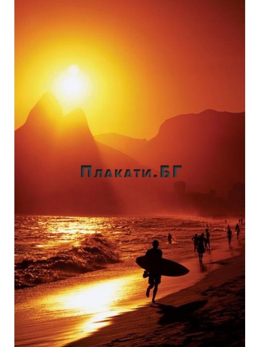 Rio - Ipanema Beach Sunset poster