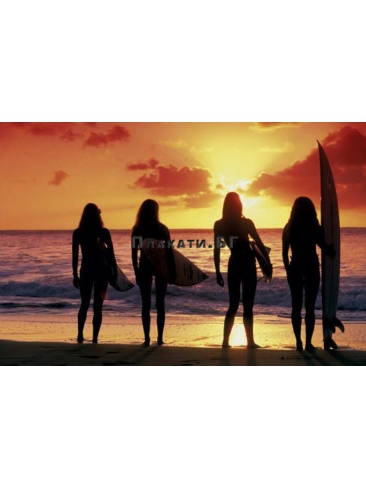 Surf Babes at Sunset - Фото Арт плакат (постер)