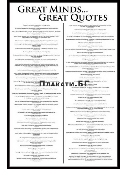 Great Minds... Great Quotes - black & white poster with famous quotes