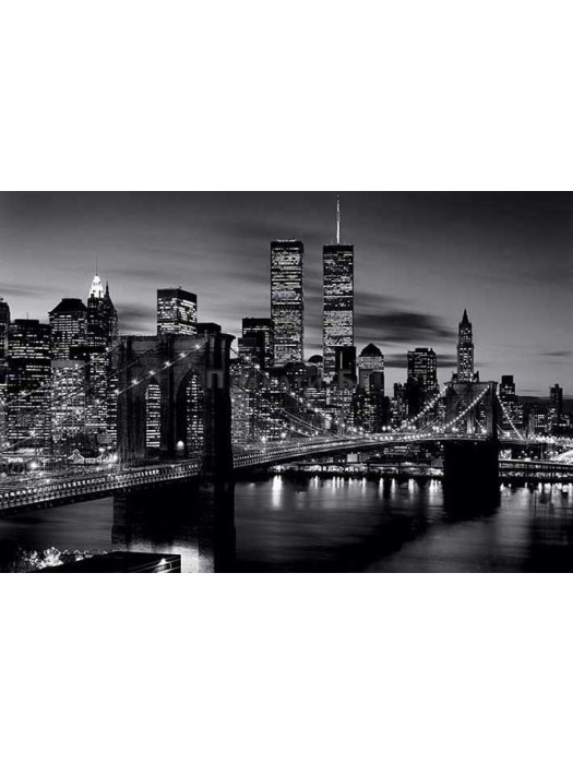 Ню Йорк - Brooklyn Bridge (черно-бял) плакат (постер) 61х91,5 см
