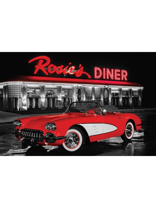 Rosie's Diner - фото-арт плакат (постер) с цвят за акцент