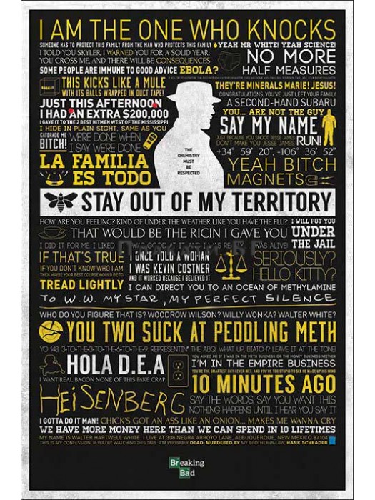 Breaking Bad (typographic) - movie poster 61x91,5 cm