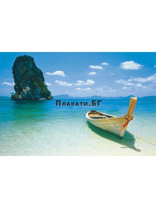 Фукет, Тайланд - лодка - плакат (постер)