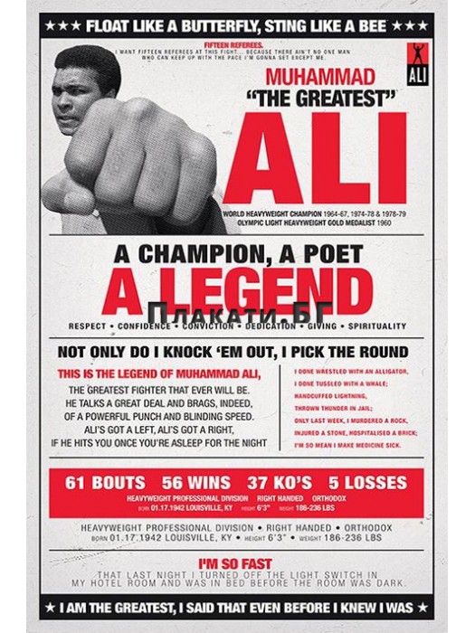 Muhammad Ali (Legend) - vintage style poster