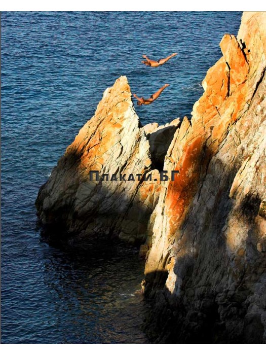 Cliff Divers - photo art poster 40х50см