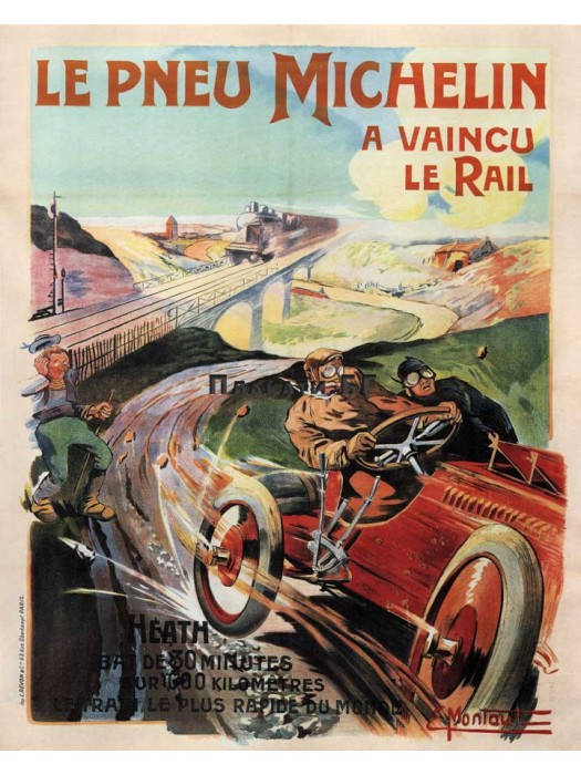 Ърнест Монтот - Мишлен - винтидж плакат (постер) 40х50см