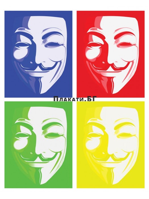 Anonymous (поп-арт стил) 40x50cm - плакат (постер)