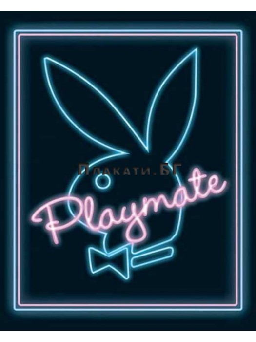 Playboy Neon Bunny - плакат (постер)