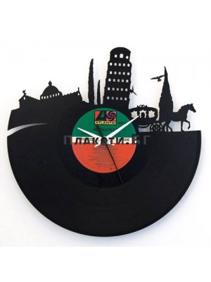 Vinyl Clock - Pisa